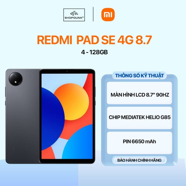 Máy Tính Bảng Xiaomi Redmi Pad SE 4G 8.7 4G 4GB 128GB Chính Hãng - Ảnh 7