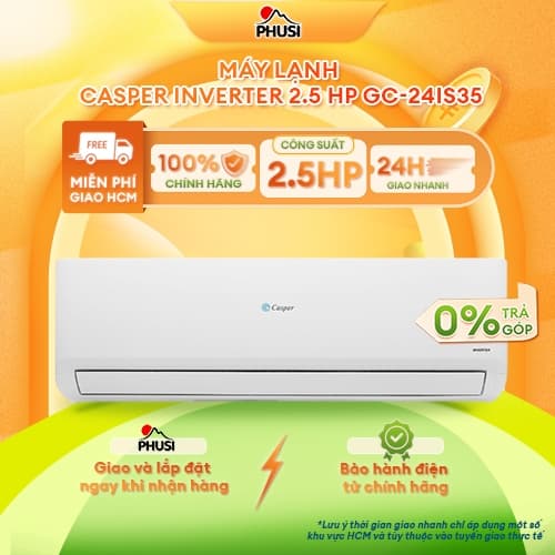 GC-24IS35 [MIỄN PHÍ SHIP HCM] Máy lạnh Casper Inverter 2.5 HP GC-24IS35 - BH Chính Hãng - Mới 100% - Ảnh 6