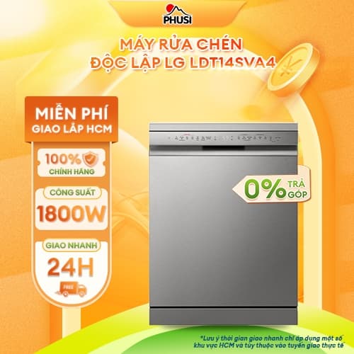 LDT14SVA4 [MIỄN PHÍ SHIP HCM] Máy rửa chén độc lập LG LDT14SVA4 - BH Chính Hãng, Fullbox, Mới 100% - Ảnh 8