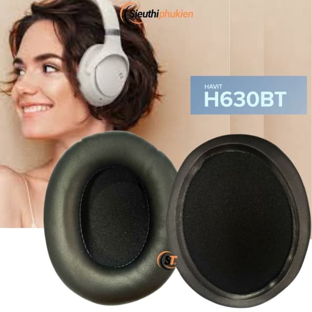 Đệm mút thay thế cho tai nghe HAVIT H630BT H663BT, ốp đệm tai nghe bluetooth chụp tai Havit H630BT 080100 - Ảnh 2