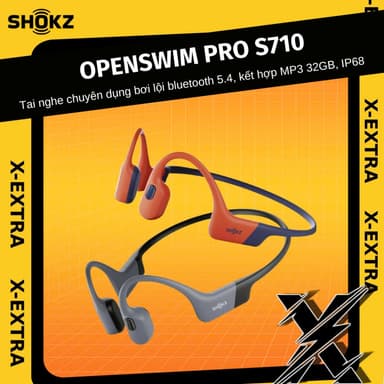 So sánh giá Tai Nghe Chuyên Dụng Bơi Lội Truyền Âm Thanh Qua Xương SHOKZ OPENSWIM PRO S710, Bluetooth 5.4, Kết Hợp MP3 32GB, IP68 rẻ nhất?