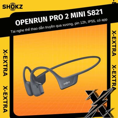 So sánh giá Tai nghe thể thao Open-ear Bluetooth Shokz OpenRun Pro 2 Mini S821 dẫn truyền qua xương, pin 12h, IP55, có app rẻ nhất?