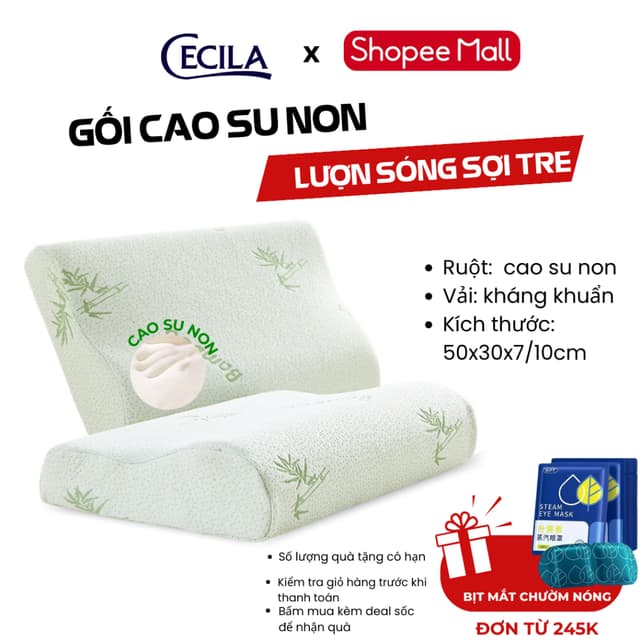 Gối cao su non người lớn CECILA Gối Nệm Y Tế thiết kế lượn sóng hỗ trợ chống đau mỏi cổ vai gáy, giúp ngủ ngon hơn - Ảnh 2