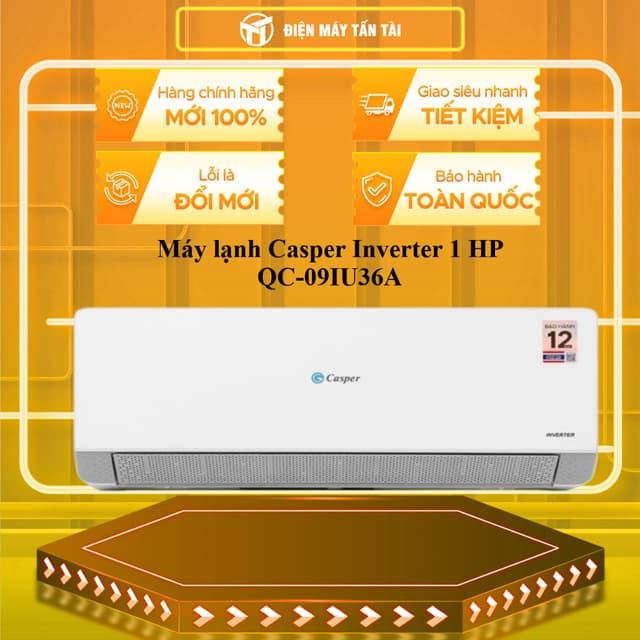 QC-09IU36A - Điều Hòa Casper  1 HP Inverter QC-09IS36 / QC-09IU36A  - GIAO TOÀN QUỐC - Ảnh 4