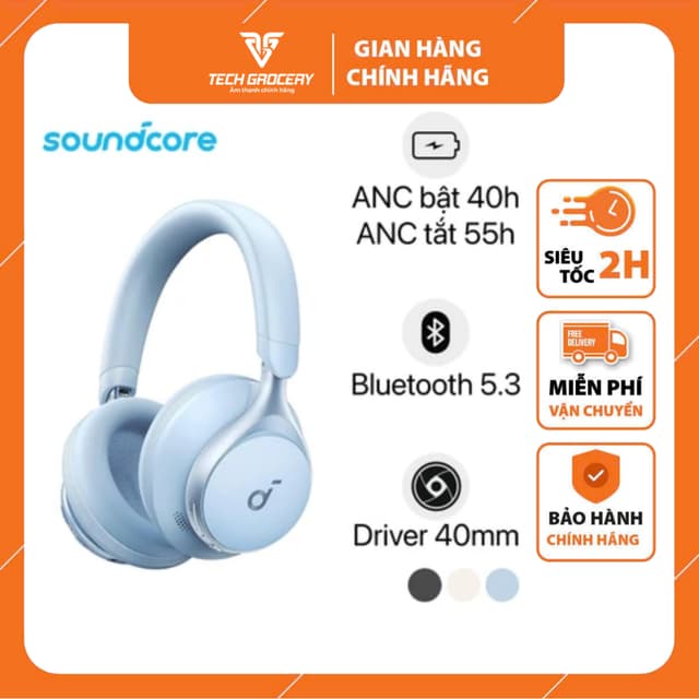 Tai nghe Bluetooth Anker Soundcore Space One A3035, chống ồn chủ động ANC,Pin 40h,6 Micro - Bảo Hành Chính Hãng 18 Tháng - Ảnh 8