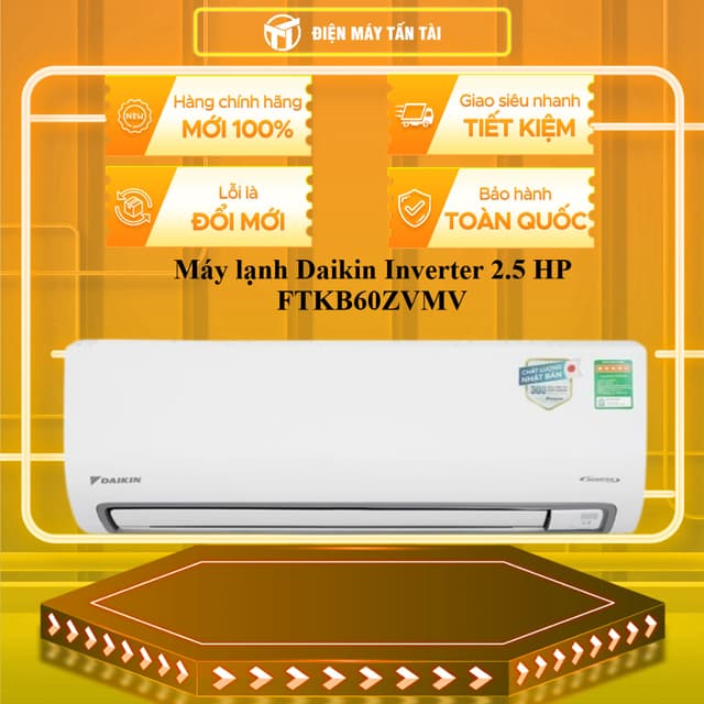 FTKB60ZVMV - Máy lạnh Daikin Inverter 2.5 HP FTKB60ZVMV - GIAO TOÀN QUỐC - Ảnh 2