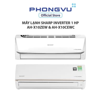 So sánh giá [Shopee Lắp Đặt 0Đ HN HCM] Máy lạnh Sharp Inverter 1 HP AH-X10ZEW & AH-X10CEWC - Tiết kiệm điện, Lạnh nhanh, Phòng ≤15m² rẻ nhất?