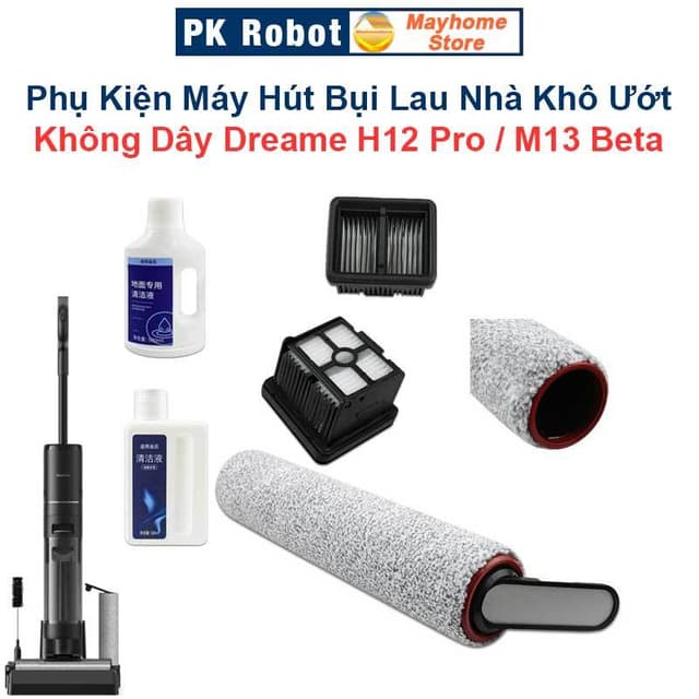 Phụ Kiện Thay Thế Máy Hút Khô Bụi Lau Nhà Khô Ướt Dreame H12 Pro, M13 Beta/ Chổi Lăn, Chổi Cuốn, Bộ Lọc, Nước Lau Sàn/ - Ảnh 5