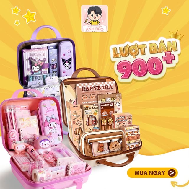 Set quà tặng văn phòng phẩm – Hộp bút, bút chì cute dễ thương, dụng cụ học tập cho bé đi học - Ảnh 4