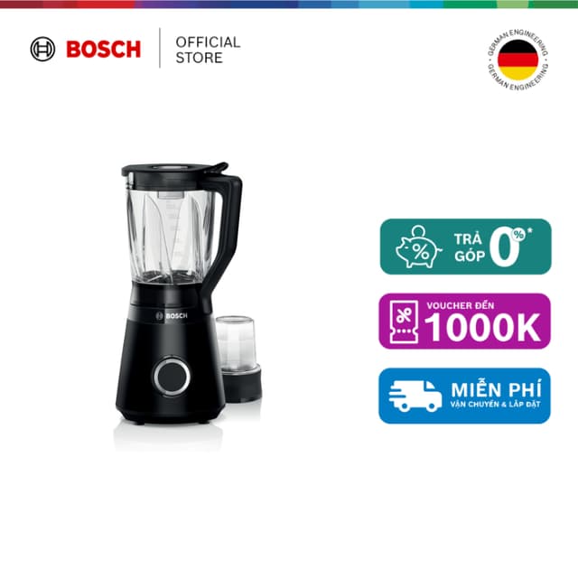 [Giao hàng từ 27.2] Máy xay sinh tố Bosch MMB6176B Series 4 VitaPower (1200W, màu đen) - Hàng chính hãng - Ảnh 6