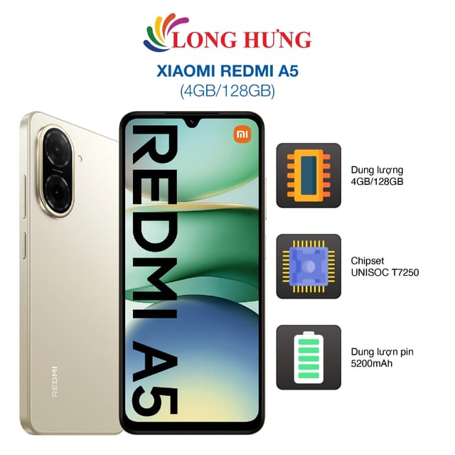 Điện thoại Xiaomi Redmi A5 (4GB/128GB) - Hàng chính hãng - Ảnh 3