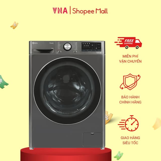 Máy giặt LG AI DD Inverter 12 kg FV1412S3B - Miễn phí giao hàng và lắp đặt - Ảnh 9