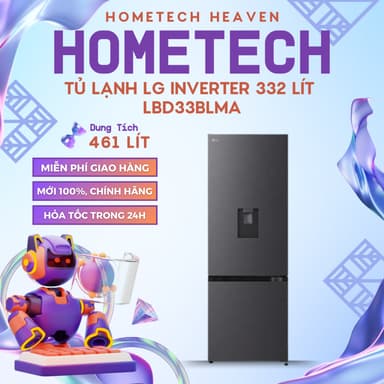 So sánh giá [GIAO LẮP MIỄN PHÍ] LBD33BLMA - Tủ lạnh LG Inverter 332 lít LBD33BLMA - Hàng Chính Hãng, Mới 100% rẻ nhất?