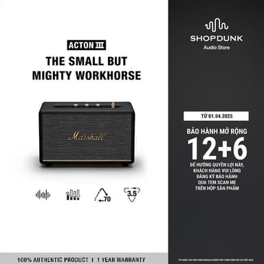 So sánh giá Loa Marshall Bluetooth ACTON III Homeline - Bảo Hành Chính Hãng ASH 1 Đổi 1 Trong 1 Năm rẻ nhất?