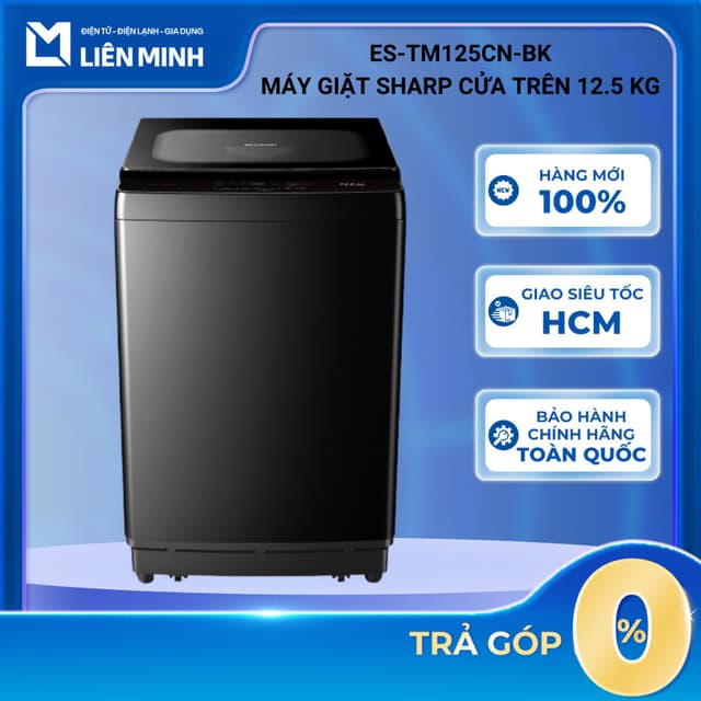 ES-TM125CN-BK  / ES-TM125CN-MR - Máy Giặt Sharp Cửa Trên 12.5 Kg - Bảo Hành Chính Hãng [GIÁ MÁY] - Ảnh 8