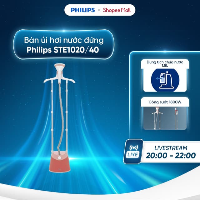 Bàn ủi hơi nước đứng Philips STE1020/40 1800W - Ảnh 4