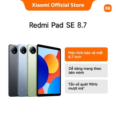 So sánh giá Máy tính bảng Redmi Pad SE 8.7 Wifi (4+64G | 4+128GB | 6+128G ) | LCD 90Hz | MediaTek Helio G85 8 | Pin 6650mAh rẻ nhất?