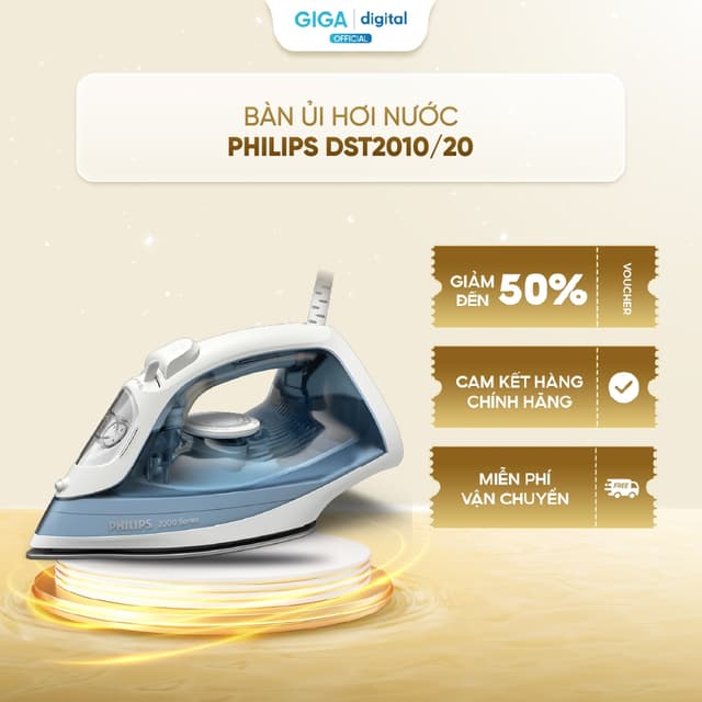 Bàn ủi hơi nước Philips DST2010/20 2000W - Mặt đế Ceramic - Tự Ngắt Khi Quá Nhiệt - Ảnh 10