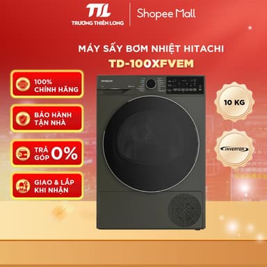 So sánh giá TD-100XFVEM - Máy Sấy Bơm Nhiệt Hitachi 10 Kg TD 100XFVEM [TOÀN QUỐC] rẻ nhất?