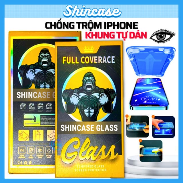 Kính Cường Lực Chống Nhìn Trộm Có Khung Tự Dán, Trong Suốt -iPhone 7/8/Plus/X/XS/XR/11/12/13/14/15/16/17Pro/Max/Mini/Air - Ảnh 7