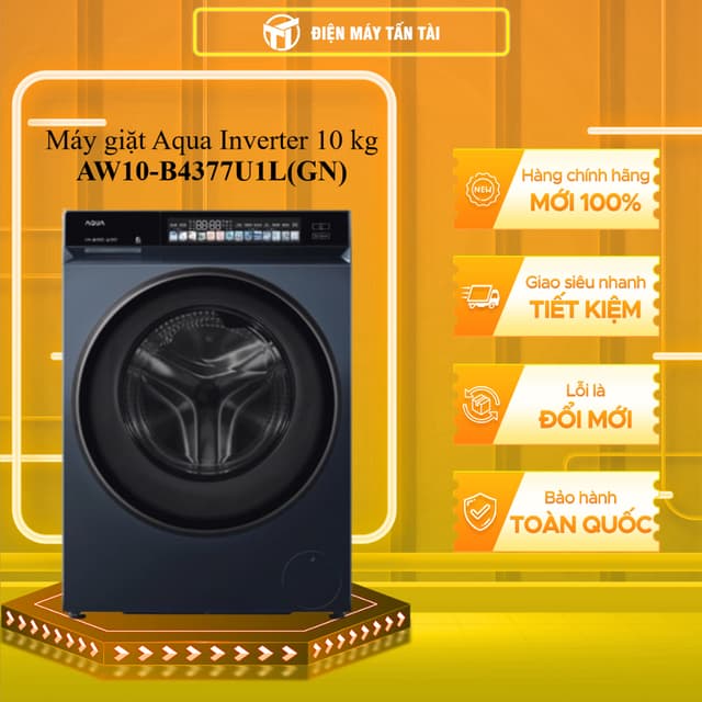 AW10-B4377U1L(GN) - Máy giặt Aqua Inverter 10 kg AW10-B4377U1L(GN) - GIAO TOÀN QUỐC - Ảnh 4