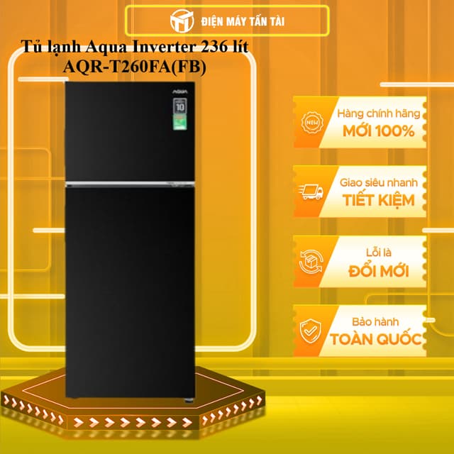 AQR-T260FA(FB) - Tủ lạnh Aqua Inverter 236 lít AQR-T260FA(FB) - GIAO TOÀN QUỐC - Ảnh 12