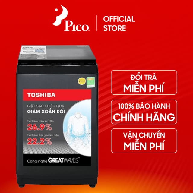[Pico Official - Lắp đặt 0Đ HN HCM] Máy giặt Toshiba 10 kg AW-M1100PV(MK) - Ảnh 1