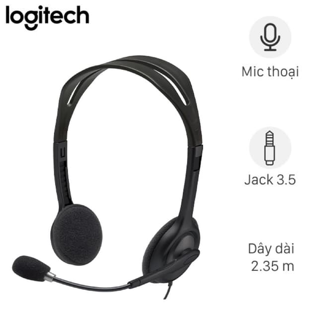 [SHIP HỎA TỐC] Tai nghe Chụp Tai Logitech H111 Chính Hãng - Ảnh 10