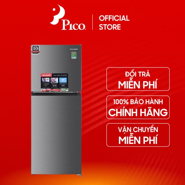 [Pico Official - Lắp đặt 0Đ HN HCM] Tủ lạnh Sharp Inverter 197 lít SJ-X215V-SL màu bạc - Ảnh 8