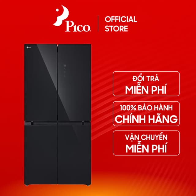 Tủ lạnh LG Inverter 474 lít Multi Door LFB47BLG - Mẫu mới 2025 - Mặt gương - Tủ lạnh 4 cánh giá rẻ - Ảnh 1