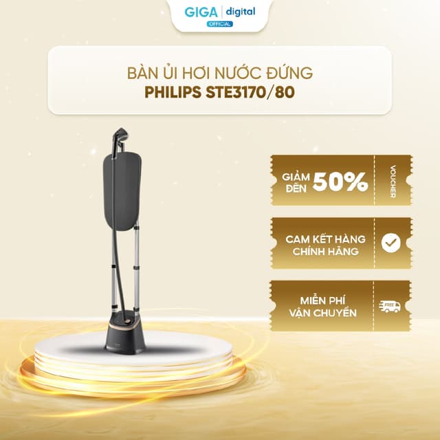 Bàn ủi hơi nước đứng Philips STE3170/80 - Công suất 2000W, 3 chế độ hơi phun - Làm nóng nhanh - Ảnh 6