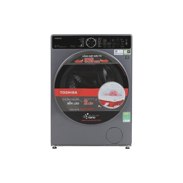 [CHÍNH HÃNG] Máy giặt sấy Toshiba Inverter giặt 10.5 kg - sấy 7 kg TWD-T25BZU115MWV(MG) - Ảnh 4