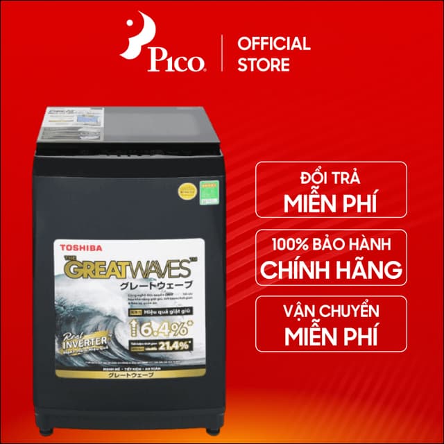 [Pico Official - Lắp đặt 0Đ HN HCM] Máy giặt cửa trên Toshiba Inverter 10 kg AW-DM1100PV(KK) - Ảnh 2