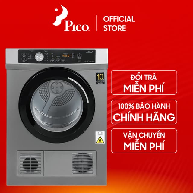 [Pico Official - Lắp đặt 0Đ HN HCM] Máy sấy quần áo thông hơi AQUA AQH-V800H.SS 8 kg - Ảnh 9