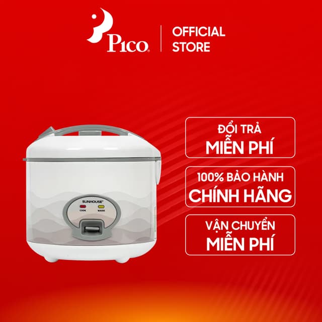 Nồi cơm nắp gài Sunhouse 1.8 lít SHD8602 - Lòng nồi chống dính Whitford (USA) siêu bền - Bảo hành 12 tháng - Ảnh 7