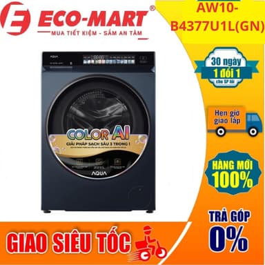 So sánh giá Máy giặt Aqua Inverter 10 kg AW10-B4377U1L(GN) ( không phân bổ nước xả nước giặt) rẻ nhất?