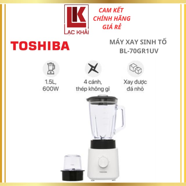 Máy xay sinh tố đa năng Toshiba BL-70GR1UV - Hàng chính hãng - Ảnh 5