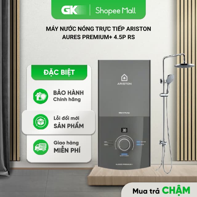 AURES PREMIUM+ 4.5P RS - Máy Nước Nóng Trực Tiếp Ariston - Công Suất 4500W - Có Bơm [Freeship HCM] - Ảnh 11