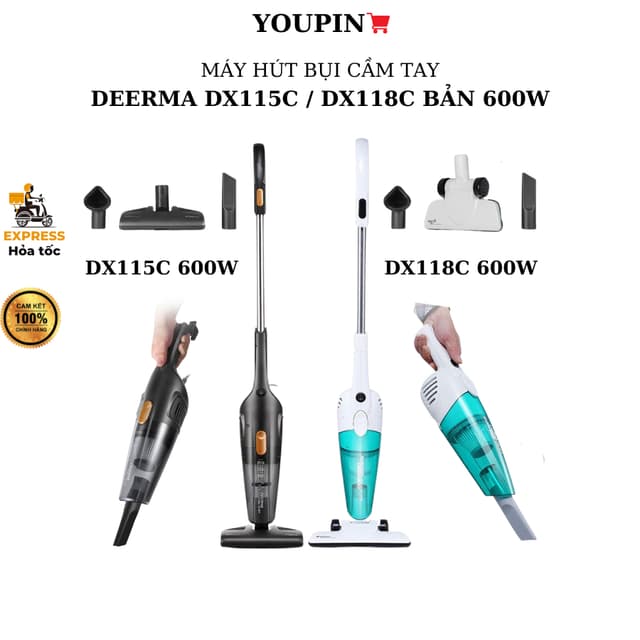 Máy hút bụi cầm tay Deerma DX115C Deerma DX118C Deerma DX120C công suất 600W - Bảo hành 6 tháng - Ảnh 8