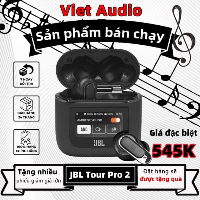Tai nghe Bluetooth True Wireless JBL Tour Pro 2 (Bluetooth 5.3 |  IPX5 | Di động, Ngoài trời ) - Ảnh 11