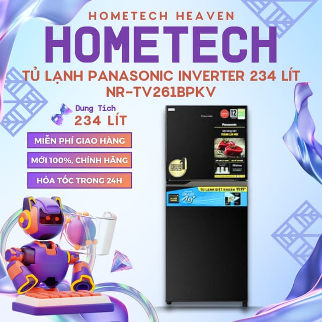 [GIAO LẮP MIỄN PHÍ] NR-TV261BPKV - Tủ lạnh Panasonic Inverter 234 lít NR-TV261BPKV - Hàng Chính Hãng, Mới 100% - Ảnh 11