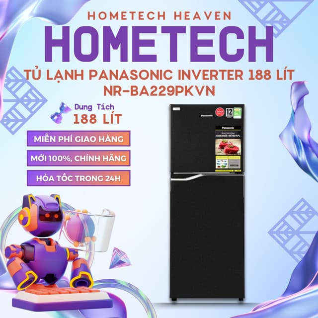 [GIAO LẮP MIỄN PHÍ] NR-BA229PKVN - Tủ lạnh Panasonic Inverter 188 lít NR-BA229PKVN - Hàng Chính Hãng, Mới 100% - Ảnh 6