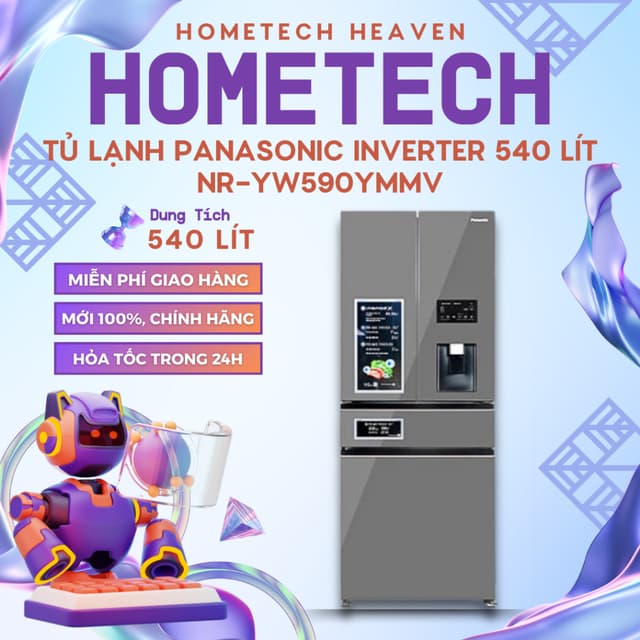 ☑️ [NR-YW590YMMV] Tủ lạnh Panasonic Inverter 540 lít Multi Door PRIME+ Edition NR-YW590YMMV - Hàng Chính Hãng - Ảnh 3
