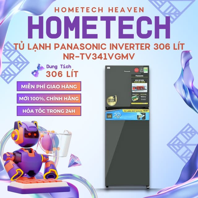 [GIAO LẮP MIỄN PHÍ] NR-TV341VGMV - Tủ lạnh Panasonic Inverter 306 lít NR-TV341VGMV - Hàng Chính Hãng, Mới 100% - Ảnh 6