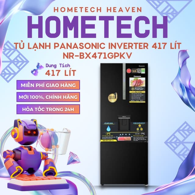 [GIAO LẮP MIỄN PHÍ] Tủ lạnh Panasonic Inverter 417 lít NR-BX471GPKV - Hàng Chính Hãng, Mới 100% - Ảnh 6