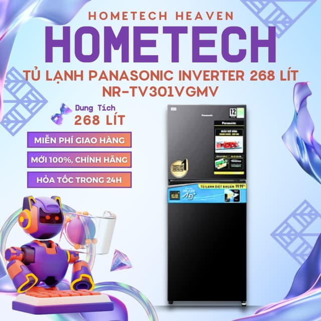 [GIAO LẮP MIỄN PHÍ] NR-TV301VGMV - Tủ lạnh Panasonic Inverter 268 lít NR-TV301VGMV - Hàng Chính Hãng, Mới 100% - Ảnh 5