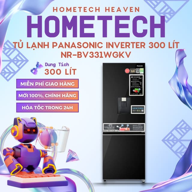 NR-BV331WGKV - Tủ Lạnh Panasonic Inverter 300 Lít NR-BV331WGKV - Hàng Chính Hãng, Mới 100% - Ảnh 4