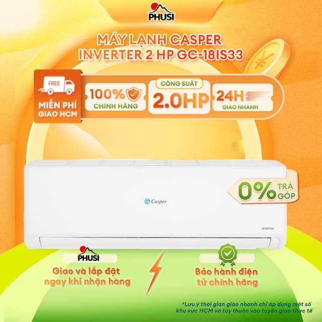 GC-18IS33 [HỖ TRỢ GIAO LẮP HCM] Máy lạnh Casper Inverter 2 HP GC-18IS33 - Ảnh 6