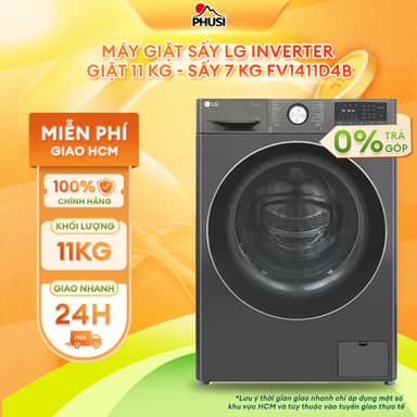 So sánh giá FV1411D4B Máy giặt sấy LG Inverter giặt 11 kg - sấy 7 kg FV1411D4B [GIAO LẮP MIỄN PHÍ HCM] rẻ nhất?