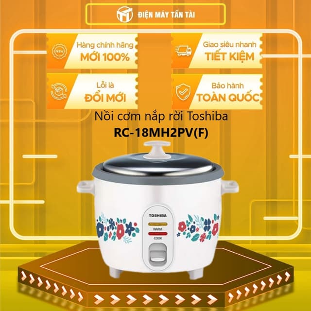 RC-18MH2PV(F) - Nồi cơm nắp rời Toshiba RC-18MH2PV(F) 1.8 lít - Bảo hành 12 tháng - Ảnh 7